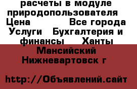 расчеты в модуле природопользователя › Цена ­ 3 000 - Все города Услуги » Бухгалтерия и финансы   . Ханты-Мансийский,Нижневартовск г.